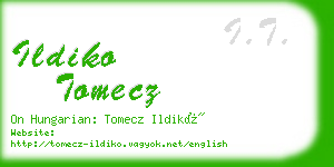 ildiko tomecz business card